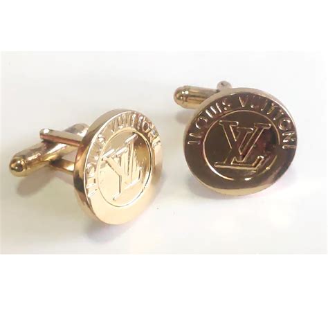 louis vuitton gold cufflinks